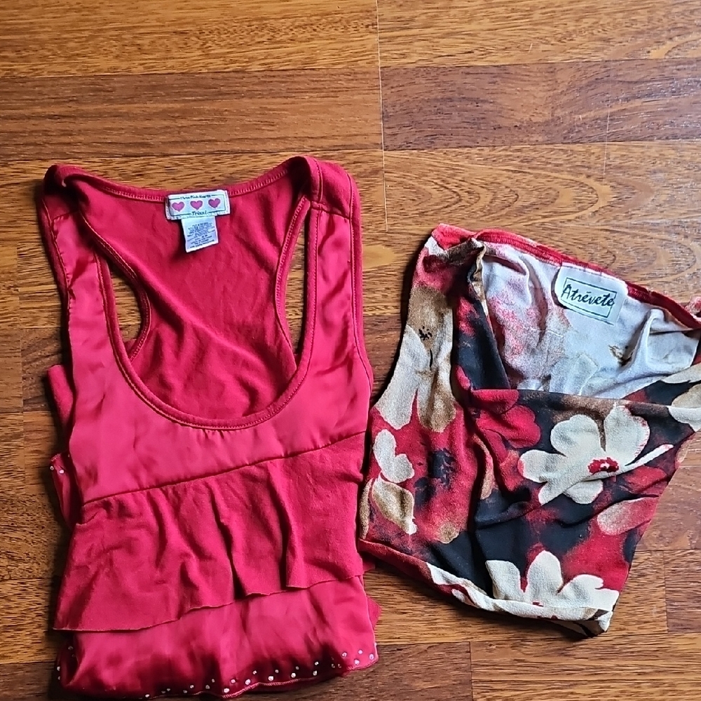 Red Sleeveless Ruffle Top Set - Picture 8 of 8